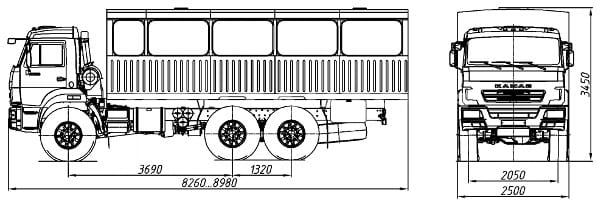 Вахтовый автобус 32 места на шасси КАМАЗ 43118